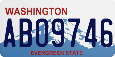 WA license plate ABO9746