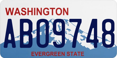WA license plate ABO9748