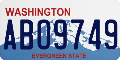 WA license plate ABO9749