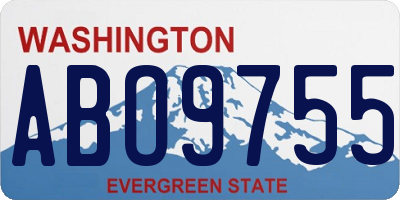 WA license plate ABO9755