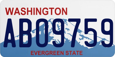 WA license plate ABO9759