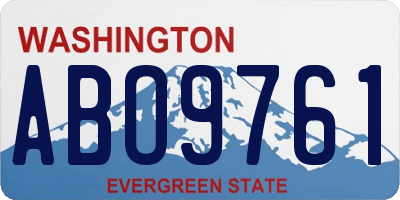WA license plate ABO9761