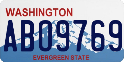 WA license plate ABO9769