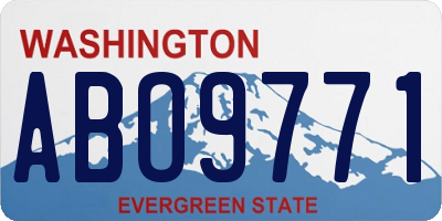 WA license plate ABO9771