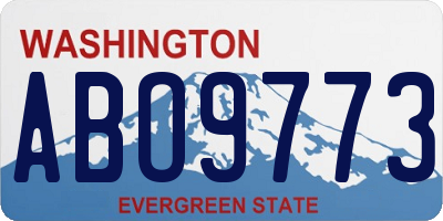 WA license plate ABO9773