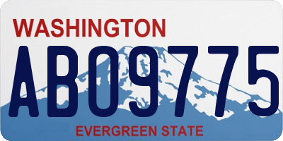 WA license plate ABO9775