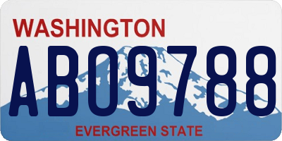 WA license plate ABO9788