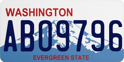 WA license plate ABO9796