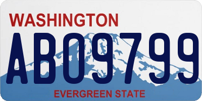 WA license plate ABO9799