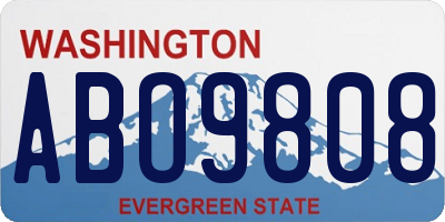 WA license plate ABO9808