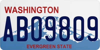 WA license plate ABO9809