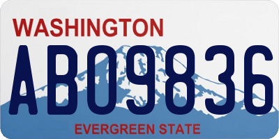 WA license plate ABO9836