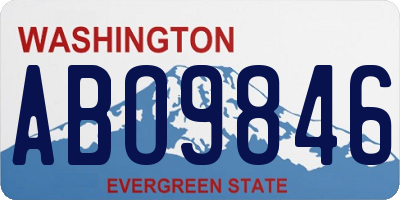 WA license plate ABO9846