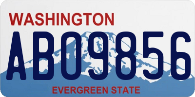 WA license plate ABO9856