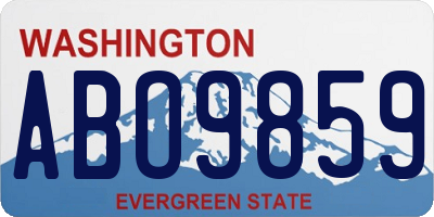 WA license plate ABO9859