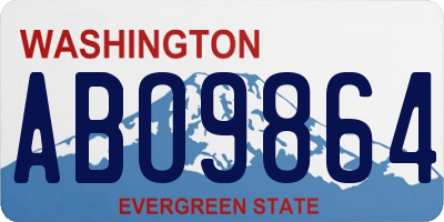 WA license plate ABO9864