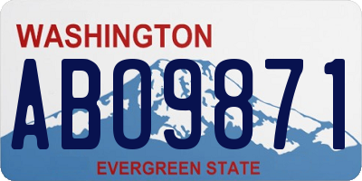 WA license plate ABO9871
