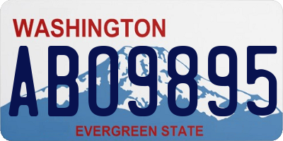 WA license plate ABO9895