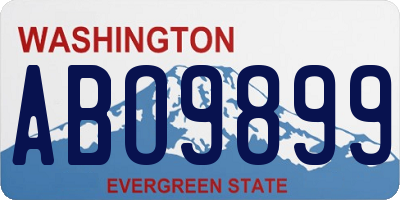 WA license plate ABO9899