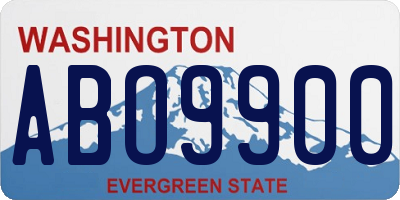 WA license plate ABO9900