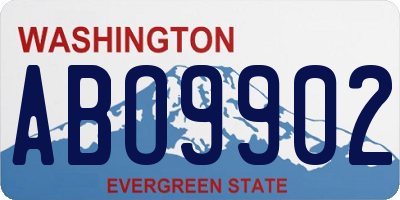 WA license plate ABO9902