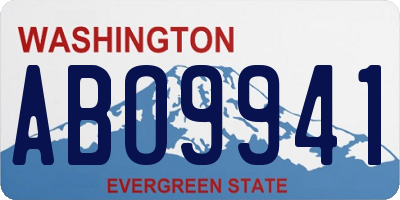 WA license plate ABO9941