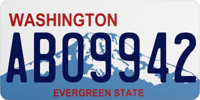 WA license plate ABO9942