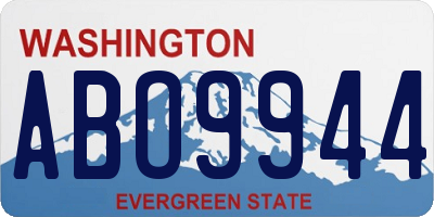 WA license plate ABO9944