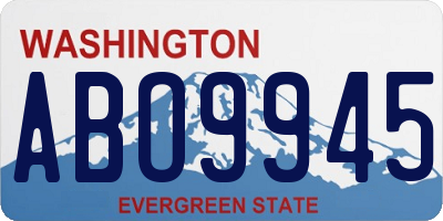 WA license plate ABO9945