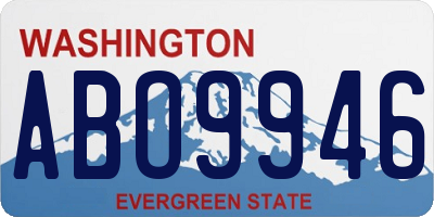 WA license plate ABO9946