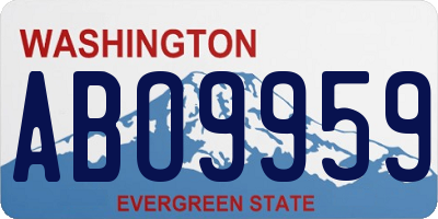 WA license plate ABO9959