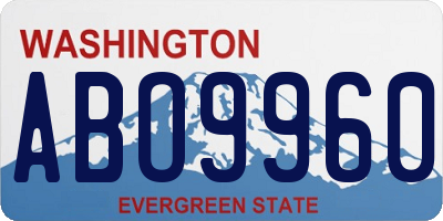 WA license plate ABO9960