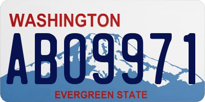 WA license plate ABO9971