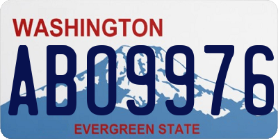 WA license plate ABO9976