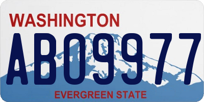 WA license plate ABO9977