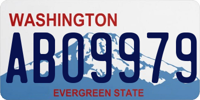 WA license plate ABO9979