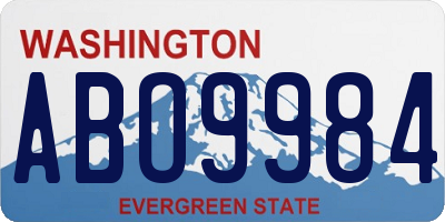 WA license plate ABO9984