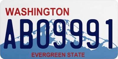 WA license plate ABO9991