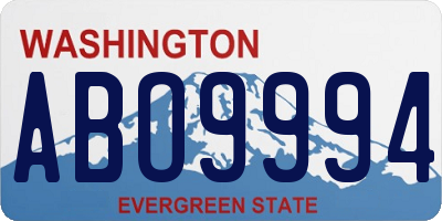 WA license plate ABO9994