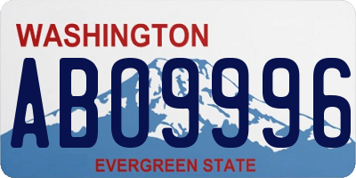 WA license plate ABO9996