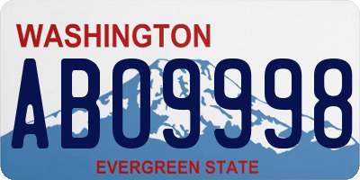 WA license plate ABO9998