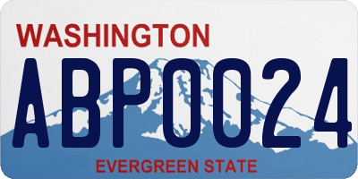 WA license plate ABP0024
