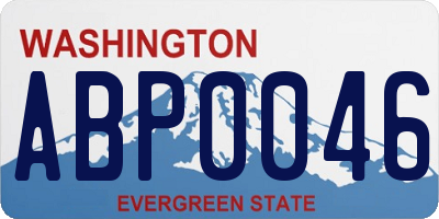 WA license plate ABP0046