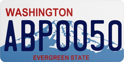 WA license plate ABP0050