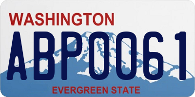 WA license plate ABP0061