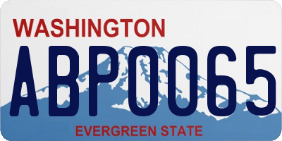 WA license plate ABP0065