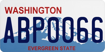 WA license plate ABP0066