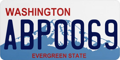 WA license plate ABP0069