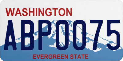 WA license plate ABP0075