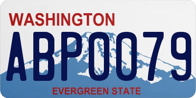 WA license plate ABP0079